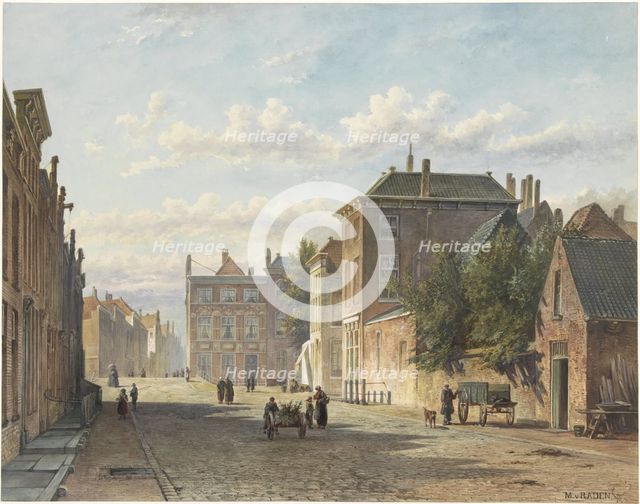 The Gedempte Burgwal in The Hague, 1842-1879. Creator: Marinus van Raden.