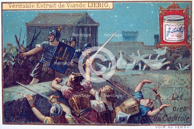 'The Geese of the Capital', Liebig continental trade card, c1900. Artist: Unknown