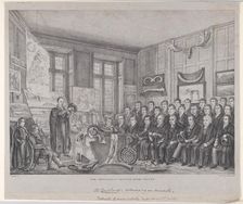The Geological Lecture Room, Oxford: Dr. William Buckland Lecturing on February 15, 182..., 1823-30. Creators: Nathaniel Whittock, Charles Joseph Hullmandel
