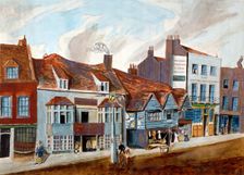 The George Tavern and shop fronts, Newington Butts, Southwark, London, c1825. Artist: Anon