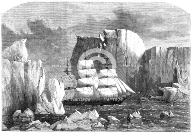 The George Thompson leaving the icebergs in the Antarctic Ocean, 1868. Creator: Unknown.