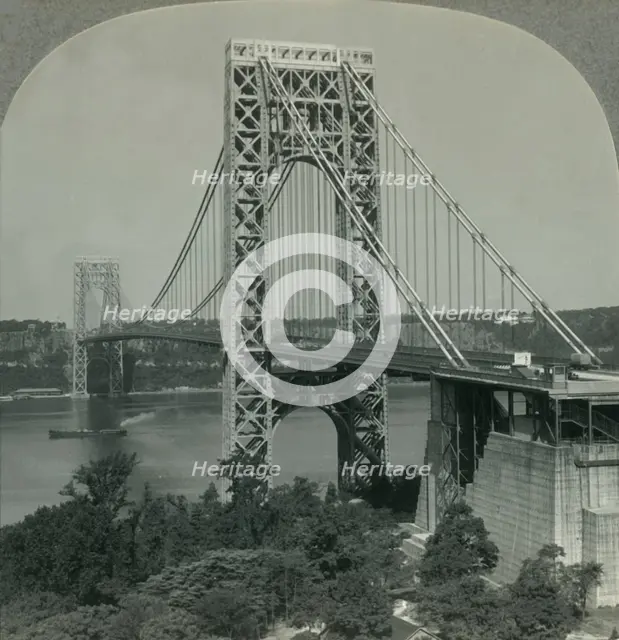 'The George Washington, One of the World's Greatest Bridges, Looking from New York City to the New J Creator: Unknown.