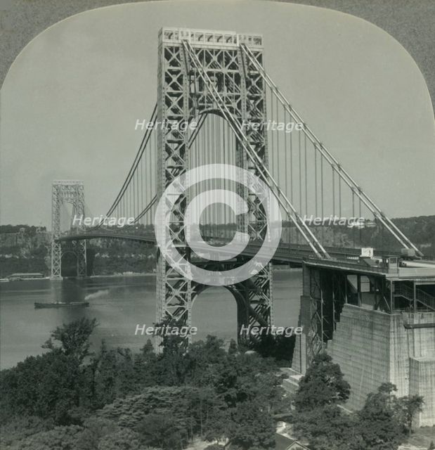 'The George Washington, One of the World's Greatest Bridges, Looking from New York City to the New J Creator: Unknown.