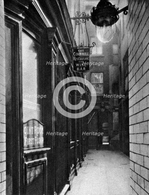 The 'George and Vulture' tavern, London, 1926-1927.Artist: Taylor