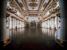 The George Hall (Great Throne Hall) in the Winter Palace 1837-1842. Artist: Giacomo Antonio Domenico Quarenghi