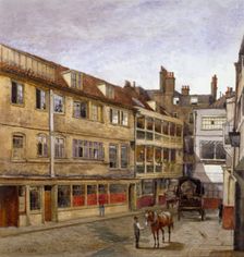 The George Inn, Borough High Street, Southwark, London, 1880. Artist: John Crowther