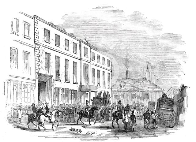 The George, previous to the race, 1844. Creator: Unknown.