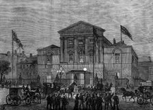 The George Stephenson Centenary at Newcastle-On-Tyne: banquet at the Assembly Rooms..., 1881. Creator: Unknown