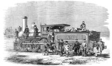 The "George Stephenson" locomotive engine built at Hamilton, Canada West, for the Great..., 1860. Creator: Unknown