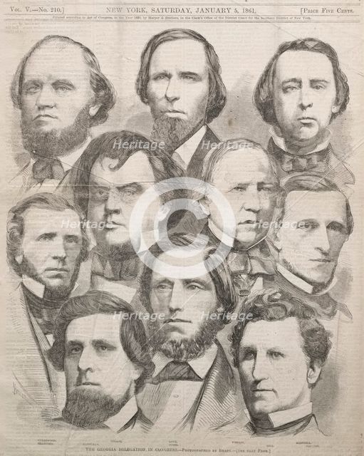 The Georgia Delegation in Congress, 1861. Creator: Winslow Homer (American, 1836-1910).