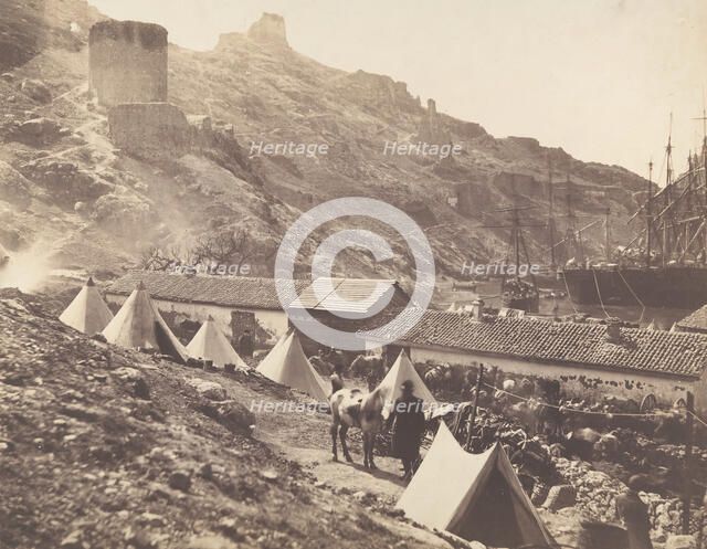The Genoese Castle, Balaklava, 1855. Creator: Roger Fenton.
