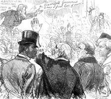 The General Election: at the Holborn Townhall, 1880. Creator: Unknown