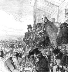 The General Election: Mr. Gladstone addressing the electors of Greenwich on Blackheath, 1874. Creator: Unknown