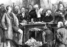 The General Election: reading the result of the poll, 1880. Creator: Unknown