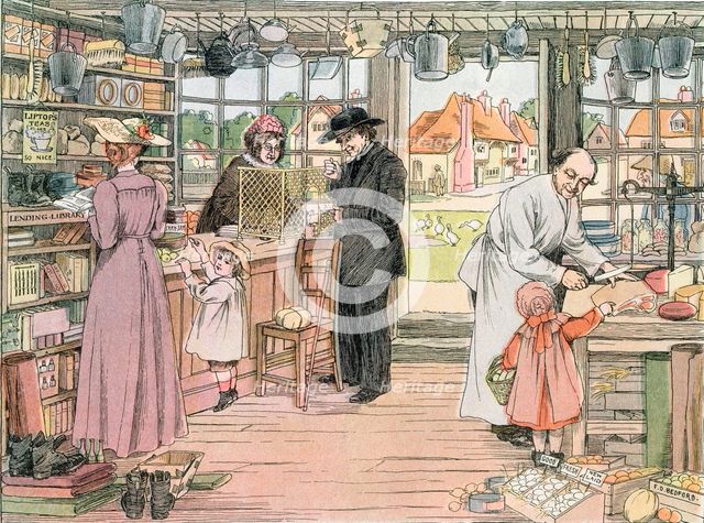 The General Store, 1899. From "The Book of Shops", 1899. Creator: Francis Donkin Bedford.