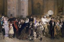 The General Post Office. One Minute to Six 1860. Artist: George Elgar Hicks