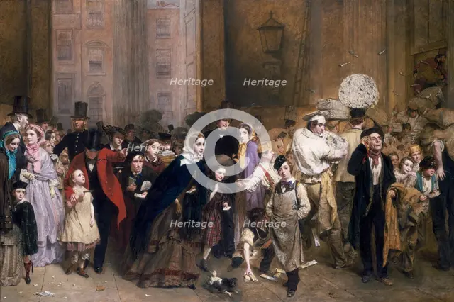 'The General Post Office. One Minute to Six', 1860.  Creator: George Elgar Hicks.