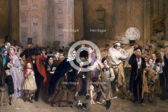 'The General Post Office. One Minute to Six', 1860.  Creator: George Elgar Hicks.
