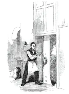 The General Post-Office; Letter-bag hoist, 1844. Creator: Unknown