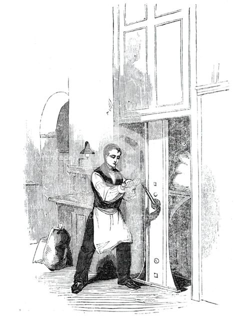 The General Post-Office; Letter-bag hoist, 1844. Creator: Unknown.