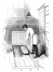 The General Post-Office; The Office Letter Railroad, 1844. Creator: Unknown
