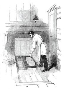 The General Post-Office; The Office Letter Railroad, 1844. Creator: Unknown