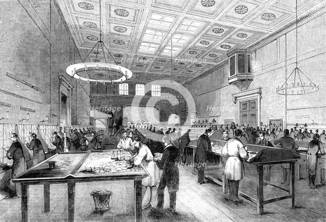 The General Post-Office; The Inland Letter Office, 1844. Creator: Unknown.