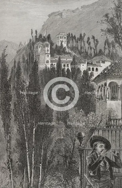The Generalife, Granada, Andalusia, Spain, 1890.  Creator: Unknown.