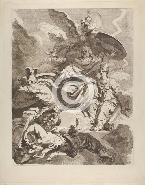 The Genius of Franklin, 1778. Creator: Marguerite Gerard.