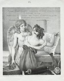 The Genius of Lithography, 1819. Creator: Nicolas Henri Jacob (French, 1782-1871)