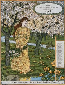 "The Gentlewoman" Calendar for April 1897. Creator: Unknown