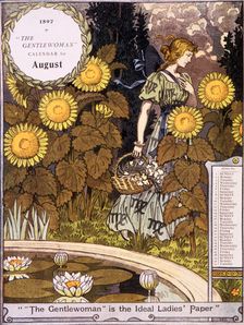 "The Gentlewoman" Calendar for August 1897. Creator: Unknown