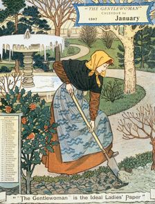 "The Gentlewoman" Calendar for January 1897. Creator: Unknown