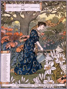 "The Gentlewoman" Calendar for July 1897. Creator: Unknown