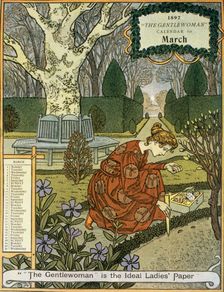 "The Gentlewoman" Calendar for March 1897. Creator: Unknown