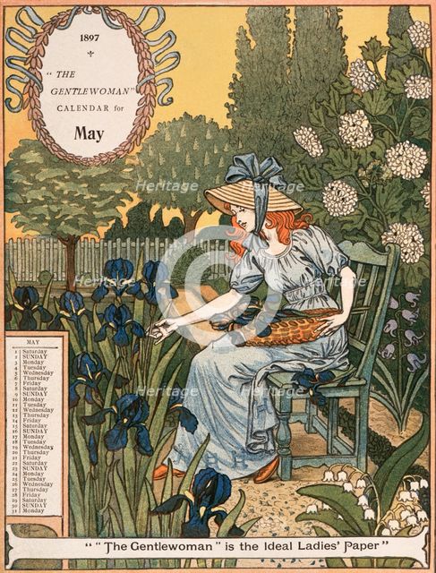 "The Gentlewoman" Calendar for May 1897. Creator: Unknown.