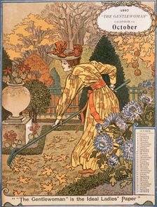 "The Gentlewoman" Calendar for October 1897. Creator: Unknown