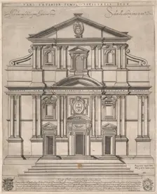 The Gesù, Rome, from the Speculum Romanae Magnificentiae: 1589., 1589. Creator: Giovanni Ambrogio Brambilla