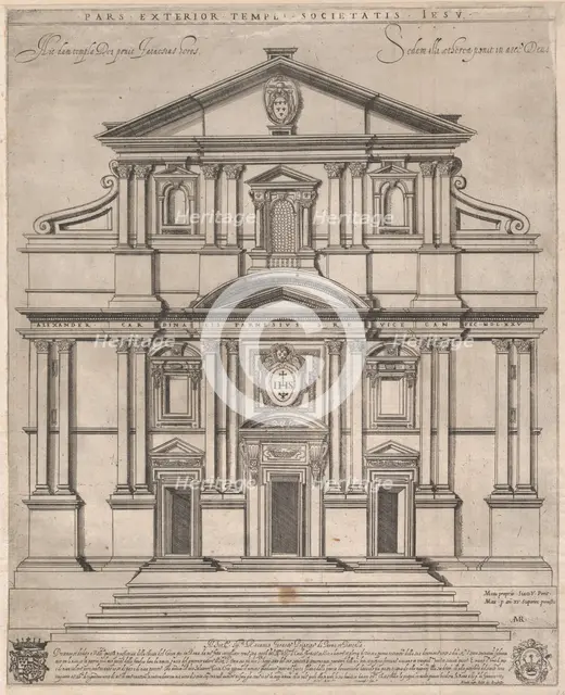 The Gesù, Rome, from the 'Speculum Romanae Magnificentiae:', 1589., 1589. Creator: Giovanni Ambrogio Brambilla.