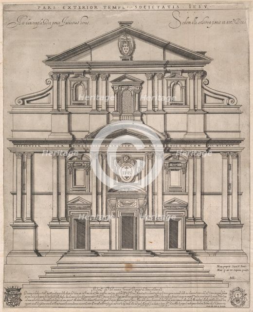 The Gesù, Rome, from the 'Speculum Romanae Magnificentiae:', 1589., 1589. Creator: Giovanni Ambrogio Brambilla.