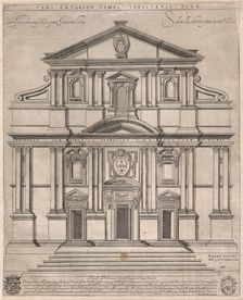 The Gesù, Rome, from the Speculum Romanae Magnificentiae: 1589., 1589. Creator: Giovanni Ambrogio Brambilla