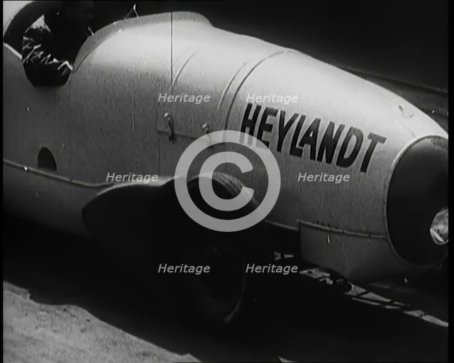 The German Built Heylandt Rocket Propelled Car, 1931. Creator: British Pathe Ltd.