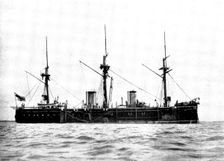 The German cruiser "Deutschland," bound for Chinese Waters under Prince Henry of Prussia, 1898. Creator: Unknown