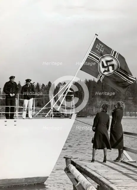 The German destroyer 'Max Schultz', Södertälje, Sweden, 1938. Creator: Karl Sandels.