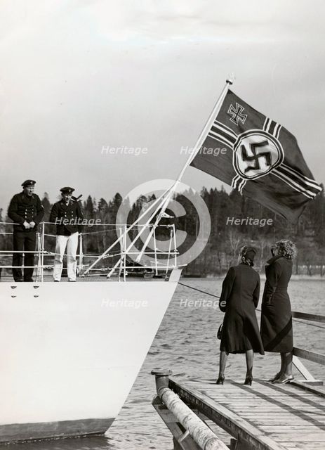 The German destroyer 'Max Schultz', Södertälje, Sweden, 1938. Creator: Karl Sandels.
