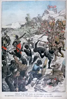 The German garrison of Windhoek, besieged by the Herero, South-West Africa, 1904