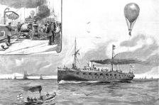 'The German Naval Manoeuvers, Experimenting with a Balloon from the Gunnery Training Ship "Mars" at Creator: Unknown