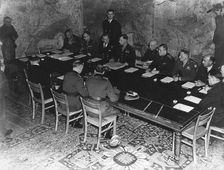 The German surrender in Reims, France, 7th May 1945