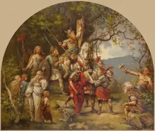 The Germanic peoples and captured Romans, End of 19th-Early 20th cen. Creator: Hock, Daniel (1858-1934)