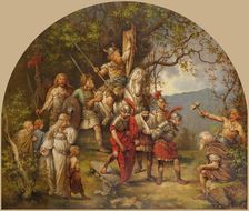 The Germanic peoples and captured Romans, End of 19th-Early 20th cen. Creator: Hock, Daniel (1858-1934)